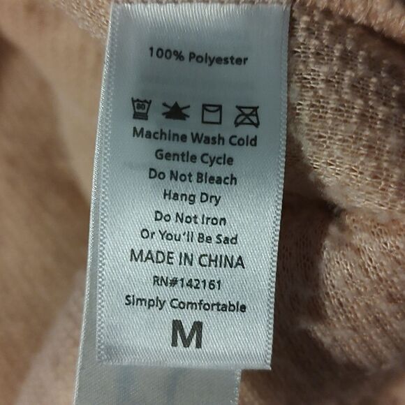 LulaRoe  teddy bear jacket light rose hooded  sherpa jacket  Sz M - Picture 6 of 6